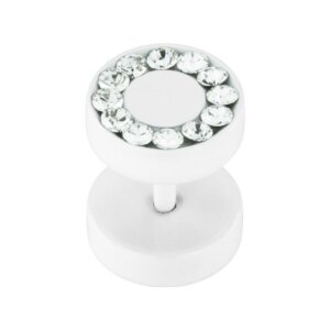 Stahl - Fake Plug - Kristall - SWAROVSKI - Supernova...