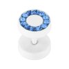 Stahl - Fake Plug - Kristall - SWAROVSKI - Supernova Concept - Sapphire (SP)