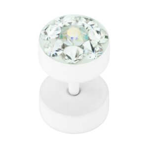 Stahl - Fake Plug - Epoxykristall - SWAROVSKI - Supernova...