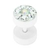 Stahl - Fake Plug - Epoxykristall - SWAROVSKI - Supernova Concept - Regenbogen (AB)