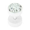 Stahl - Fake Plug - Epoxykristall - SWAROVSKI - Supernova Concept - Kristallklar (CC)