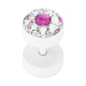 Stahl - Fake Plug - Epoxykristall - SWAROVSKI - Supernova...