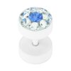Stahl - Fake Plug - Epoxykristall - SWAROVSKI - Supernova Concept - Sapphire (SP)