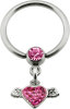 Titan - Nipple Ring - Kristall - Herz