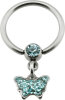 Titan - Nipple Ring - Kristall - Schmetterling