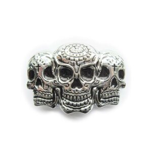 Belt Buckle - Triple Skull