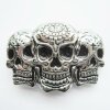 G&uuml;rtelschnalle - Triple Skull