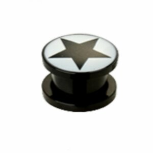 Acrylic - Plug - Black Star - big