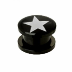 Acrylic - Plug - white Star - big