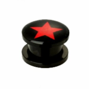 Acrylic - Plug - red Star - big