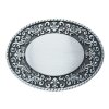 Gürtelschnalle Classic - silber verziert rund