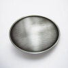 Gürtelschnalle Classic - Oval - silber gebürstet