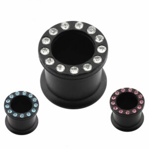 Silicone - Tunnel - Black - crystal