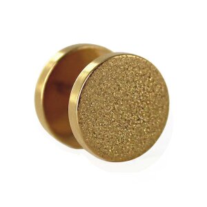 Gold Steel - Fake Plug -  Diamantoptik 4+4 mm