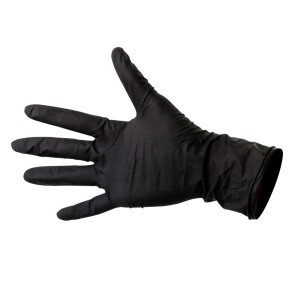 Gloves - with Lanolind - black - 100 pcs - Elephant S