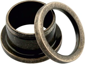 PVD Stahl - Flesh Tunnel - kupferfarben - antik - 6 mm