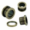 PVD Steel - Flesh Tunnel - copper - antique 8 mm