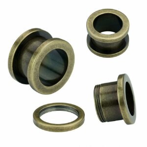 PVD Steel - Flesh Tunnel - copper - antique20 mm