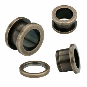 Rose Gold Steel - Flesh Tunnel - antique 6 mm