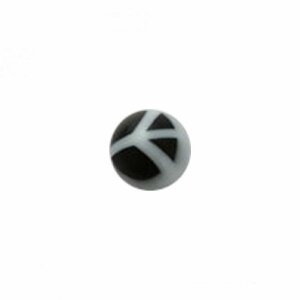 Acrylic - Screw ball - Peace sign - 10pcs pack 1,6 mm - 5...