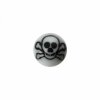 1,6 mm - 4 mm - BK/WT - Schwarz / Weiss - Acryl - Schraubkugel - Totenkopf Symbol - 10er Pack