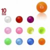 1,2 mm - 3 mm - T-PP - Transparent Purple / Lila - Acryl - Schraubkugel - Transparent - 10er Pack