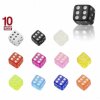 Acrylic - dice with thread - 10pcs pack 1,6 mm - 5 mm - T-LG