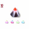 Acrylic - Screw cone - colourful - 10pcs pack 1,2 mm - 2,5 mm - LG