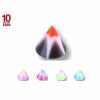 Acrylic - Screw cone - colourful - 10pcs pack 1,2 mm - 3 mm - DB/W