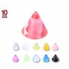 1,2 mm - 2,5 mm - WT- White / Weiss - Acryl - Schraubspitze - einfarbig - 10er Pack