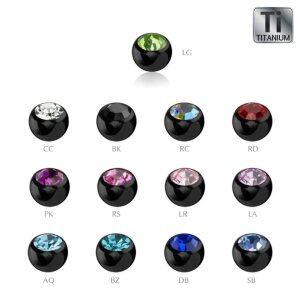 6 mm - LG - Light Green/ Hell Grün - Black Titan -...