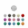 1,6 mm - 8 mm - RS - Rose / Rosa - Epoxy - Schraubkugel - Kristall - einfarbig