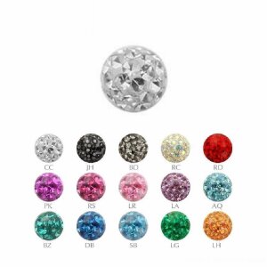 5 mm - RS - Rose / Rosa - Epoxy - Klemmkugel - Kristall