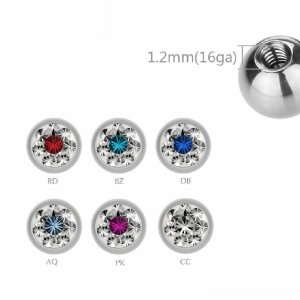 1,2 mm - 4 mm - RS/CC- Rose/Cristal clair - Acier - Boule...