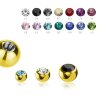 Gold Steel - Screw ball - crystal 1,2 mm - 3 mm - RC