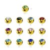 Gold Steel - Screw ball - crystal 1,6 mm - 4 mm - RS