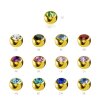 5 mm - CC - Crystal Clear/ Kristallklar - Gold Steel - Klemmkugel - Kristall