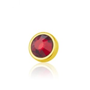 3 mm - PK - Pink - Gold Steel - Klemm-Flatball - Kristall