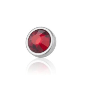 3 mm - PK - Rose - Acier - Pince boule - Cristal