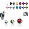 4 mm - RC - Rainbow Colour/ Regenbogen - Ti Gloss Titan - Klemm-Flatball - Kristall