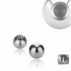 Ti Gloss Titanium - Screw ball 1,6 mm - 3 mm