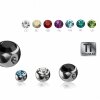 1,6 mm - 8 mm - PK - Pink - Titan - Schraubkugel - Kristall - 90° Gewinde