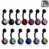 6 mm - BK - Black/ Schwarz - Black Titan - Banane - Kristall