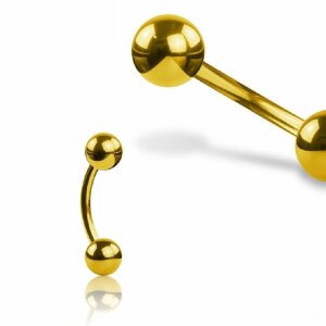 1,2 mm - 8 mm - 4 mm - Gold Steel - Banane