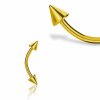 1,2 mm - 10 mm - 4 mm - Gold Steel - Banane - mit Spitzen