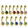 10 mm - LA- Light Amethyst - Gold Steel - Banane - Kristall