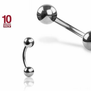 Steel - banana - 10pcs pack 1,6 mm - 13 mm - 4 mm