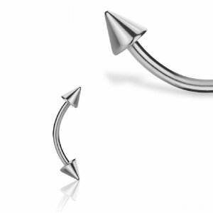 Steel - banana - with cones 1,6 mm - 12 mm - 5 mm