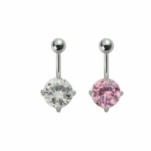 Stahl PVD - Banane - gefasster Kristall - CC - Crystal...