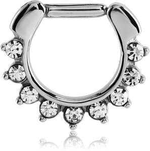 Steel - Septum Clicker - Oriental Crystal